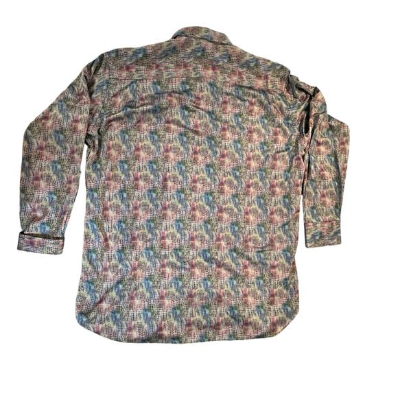 Visconti Black Shirt Mens 3XLT Metallic Purple Abstract Date Night Button Up Top - Picture 2 of 12